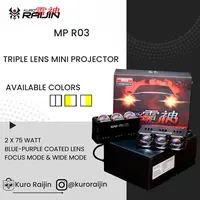 Mini Projie Kuro Raijin R03 Triple Lens (2 x 75W)